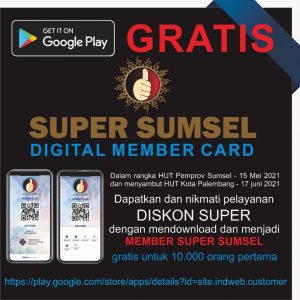 PHRI Download Kartu Super Sumsel Untuk Member Card secara gratis