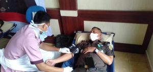 Rayakan HUT Adhyaksa ke 61 Kejari Muba Diwarnai Aksi Donor Darah