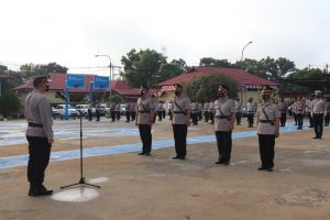 Sertijab Polres Mura, Iptu Nastain Gantikan Kapolsek Terawas