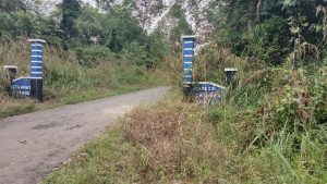 Tidak Pernah Dirawat Tapal Batas Desa Gunung Kembang Lama Terbengkalai