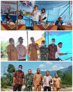 Camat Stl Ulu Terawas Bersama Dandim serta Kapolsek Beri Bantuan
