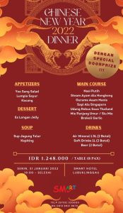 Hotel Smart Lubuklinggau Promo Chinese New Year 2022 – Best Reunion Dinner & Doorprize
