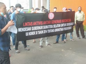Aktivis Lintas Antar Generasi Indonesia Desak Gubernur tegakan UU No 39 tahun 2014