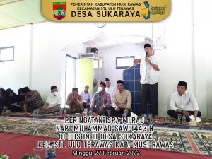 Mewakili Bupati Mura Kadis Kominfo Hadiri Isra Mi’raj, Masyarakat Desa Sukaraya Bangun Ponpes 