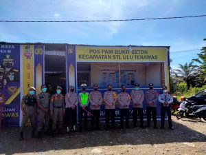 Wakapolres dan Kapolsek STL Ulu Terawas Pantau Pos PAM di Perbatasan Mura-Muratara
