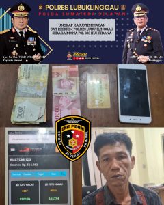 Pelaku Togel Online Tangkap Tangan Tim Macan Polres Lubuklinggau