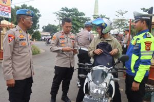 Polres Musi Rawas Operasi Zebra 2022, Internal Sendiri Turut Diperiksa Saat Masuk Ngantor