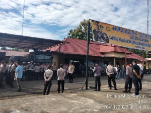 Tingkatkan Kedisplinan Anggota, Polres Musi Rawas Gelar Apel SOC