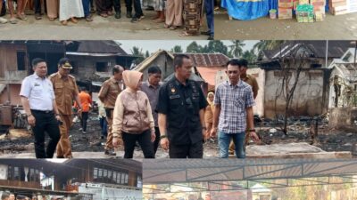 Sekda Tinjau Lokasi Kebakaran di Desa Muara Danau, Berikan Bantuan Kepada Warga Terdampak